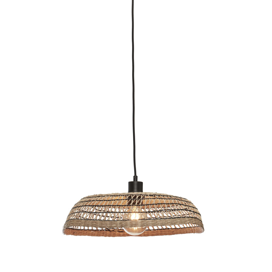 GOOD&MOJO Hanglamp 'Pantanal' Zeegras, 45cm, kleur Naturel/Zwart afbeelding 1