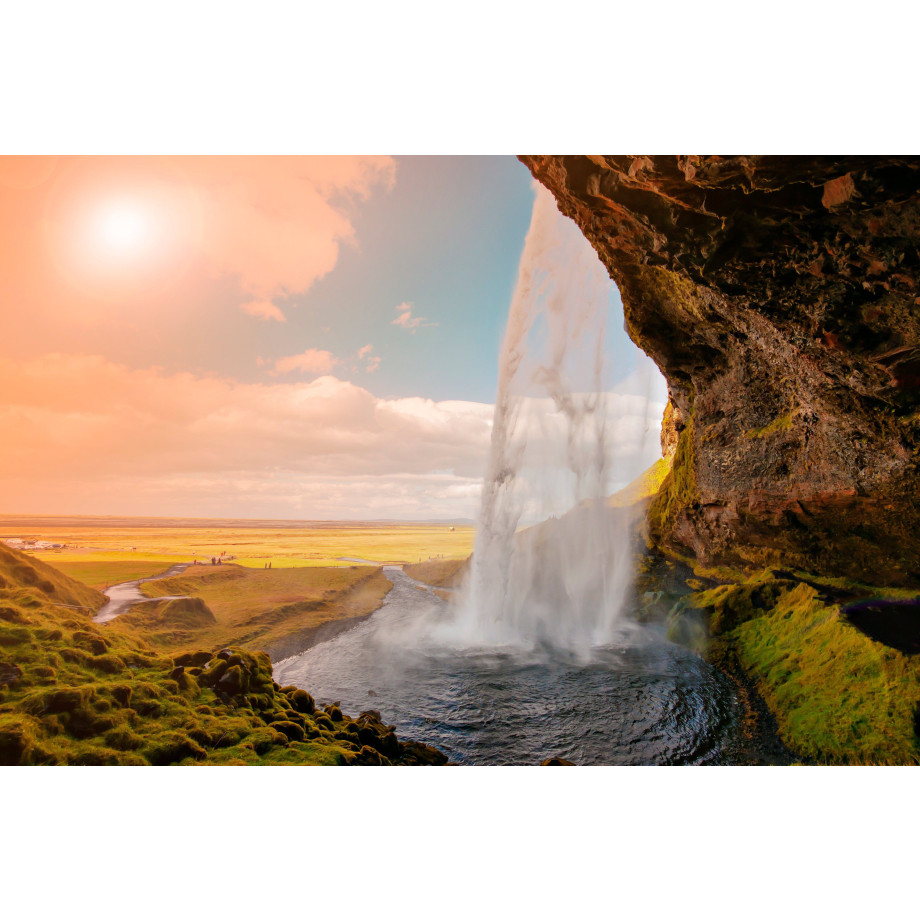 Papermoon Fotobehang Amazing Waterfall Iceland afbeelding 1