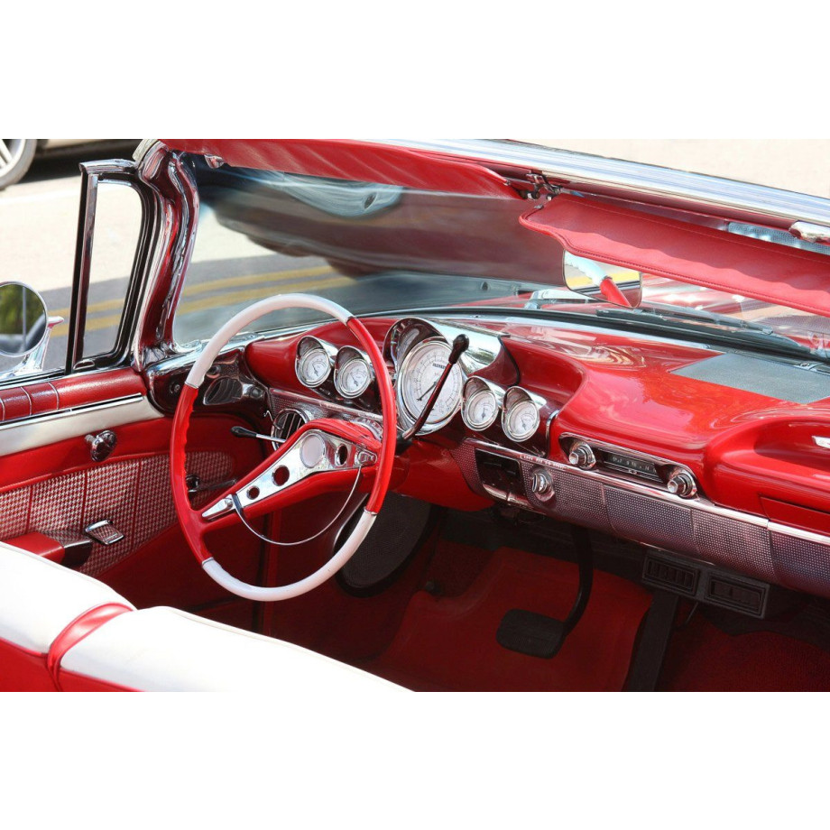 Papermoon Fotobehang Cabrio auto-interieur Vliesbehang, eersteklas digitale print afbeelding 1