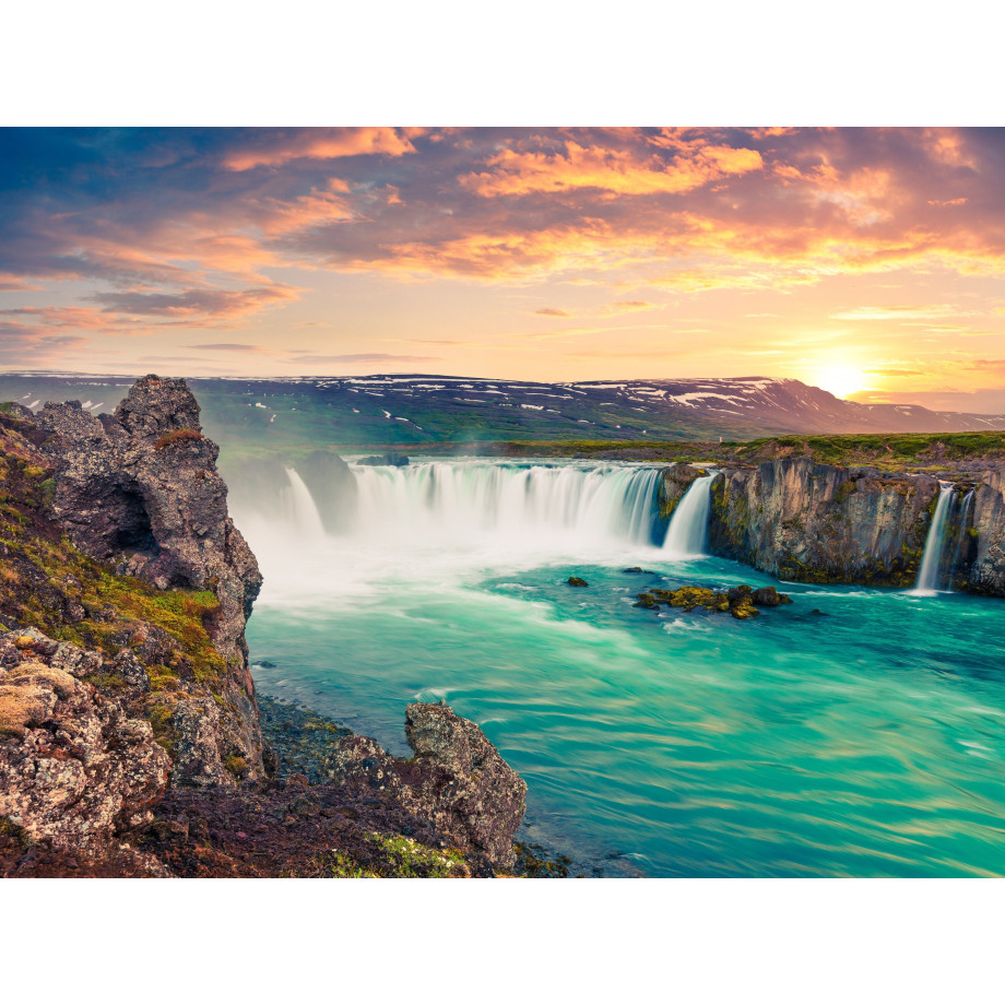 Papermoon Fotobehang Godafoss Waterfall Iceland afbeelding 1