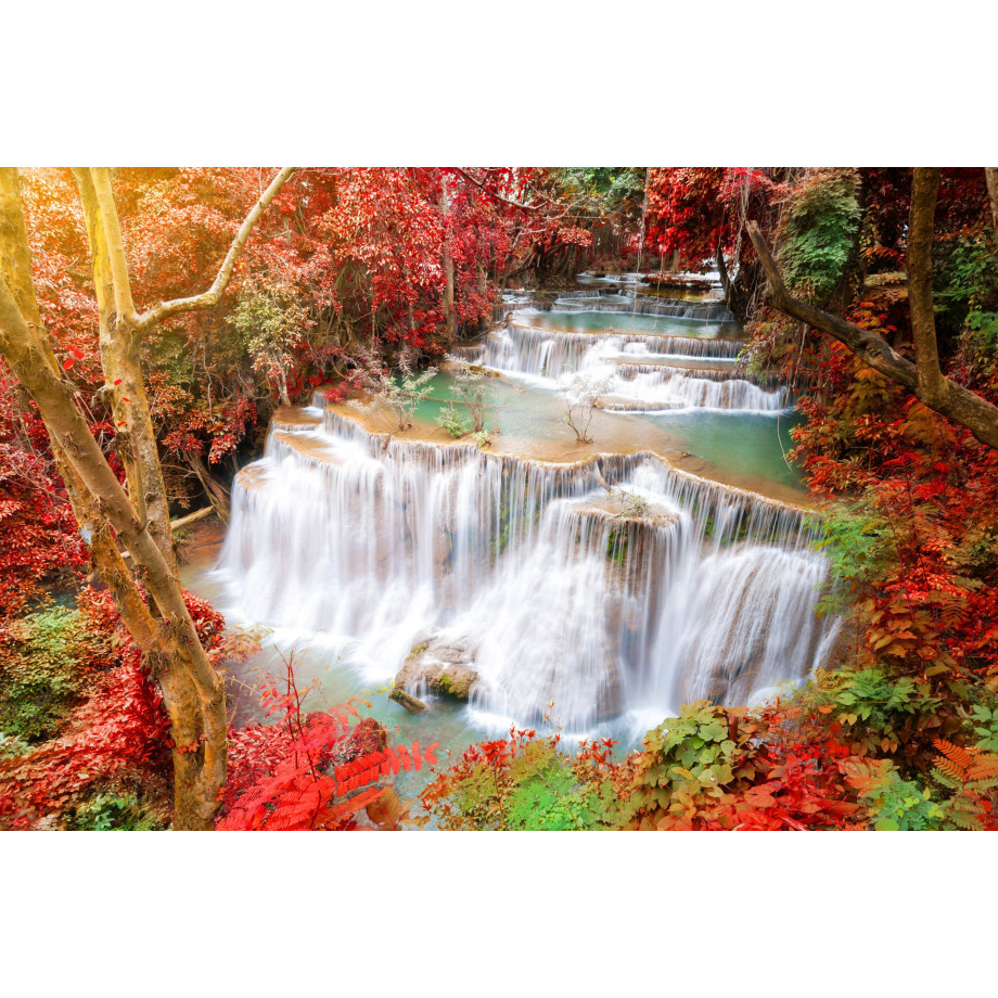 Papermoon Fotobehang Huay Mae open haard Autumn Waterfall afbeelding 1