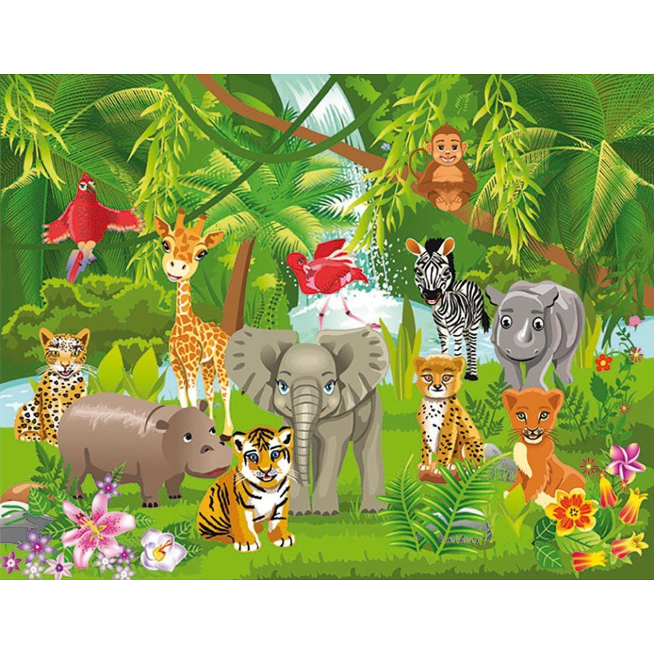 Papermoon Fotobehang Kids Jungle animals afbeelding 1