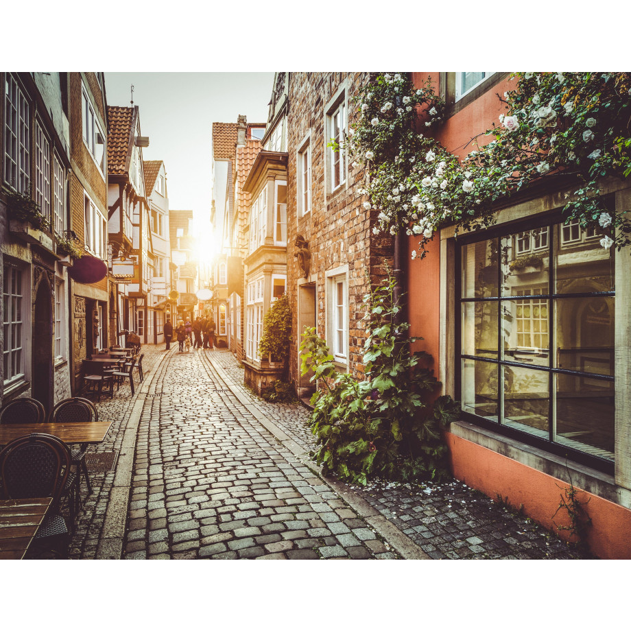 Papermoon Fotobehang Old Town in Belgium afbeelding 1