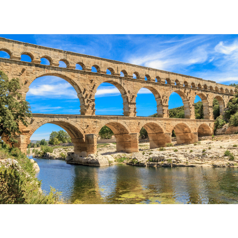 Papermoon Fotobehang Pont du Gard Aqueduct afbeelding 1