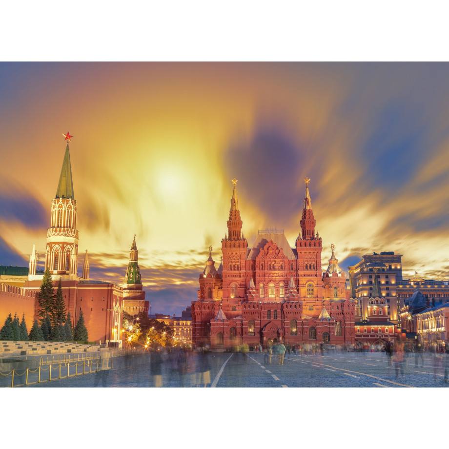 Papermoon Fotobehang Red Square Sunset Moscow afbeelding 1