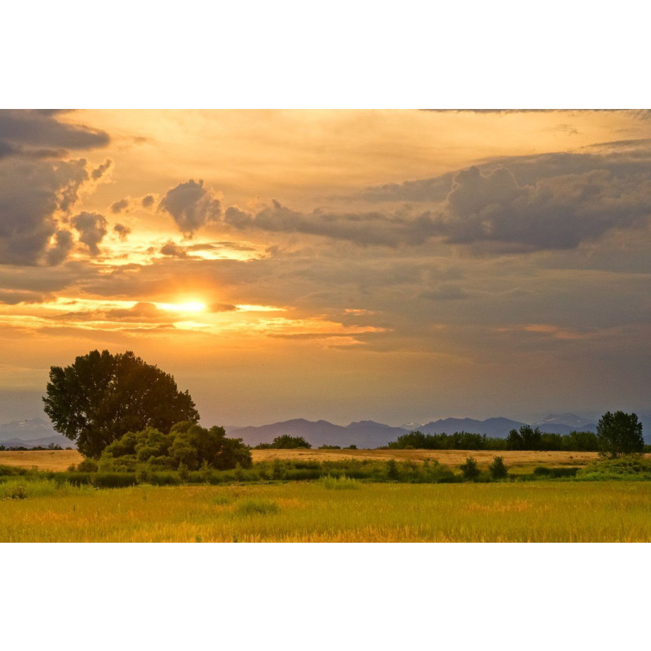 Papermoon Fotobehang Zonsondergang landschap Vliesbehang, eersteklas digitale print afbeelding 1