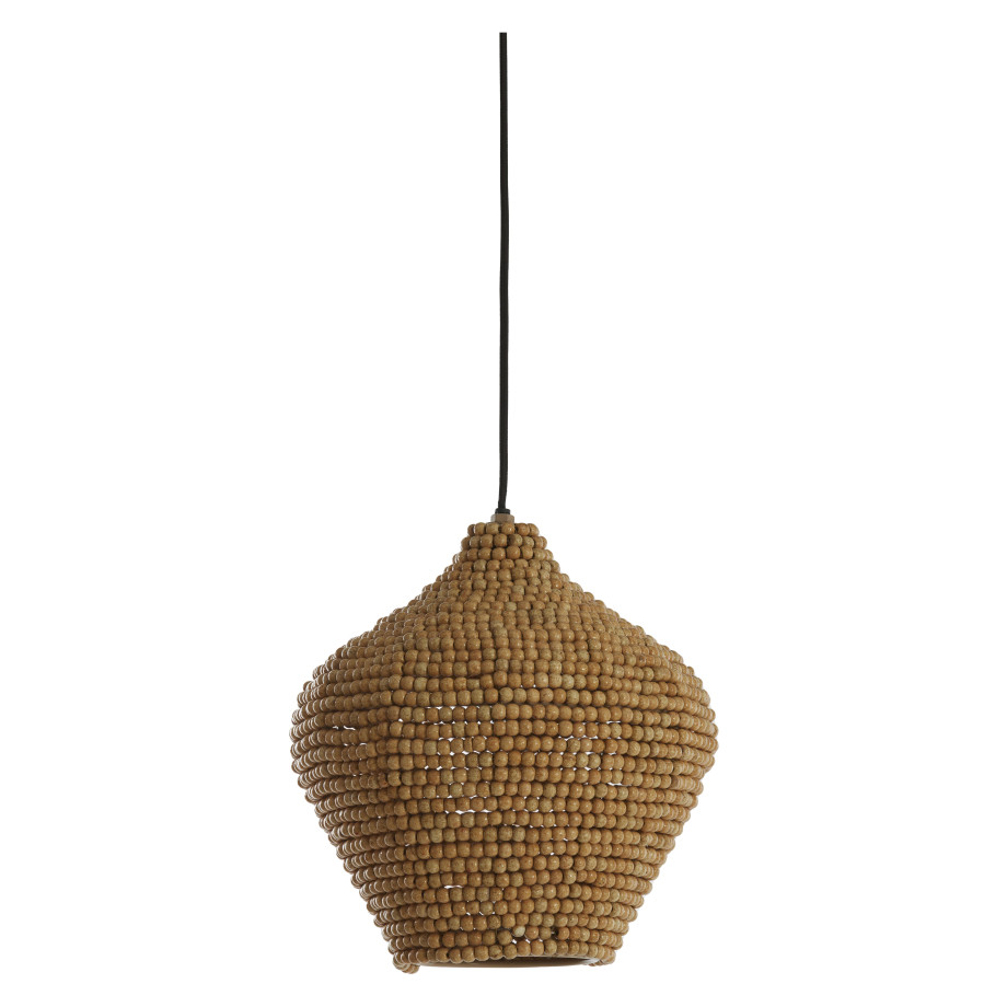 Light & Living Hanglamp 'Kalenga' Kralen, 28cm, kleur Naturel afbeelding 1