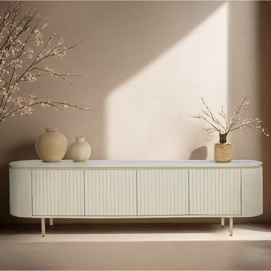 Livingfurn TV-meubel 'Patou' Mangohout, 210cm afbeelding 