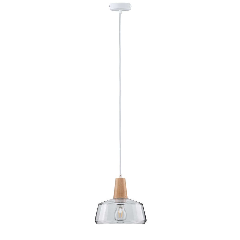 Paulmann Hanglamp Neordic Yva max. 1x20W 230V Glas/Hout (1 stuk) afbeelding 1