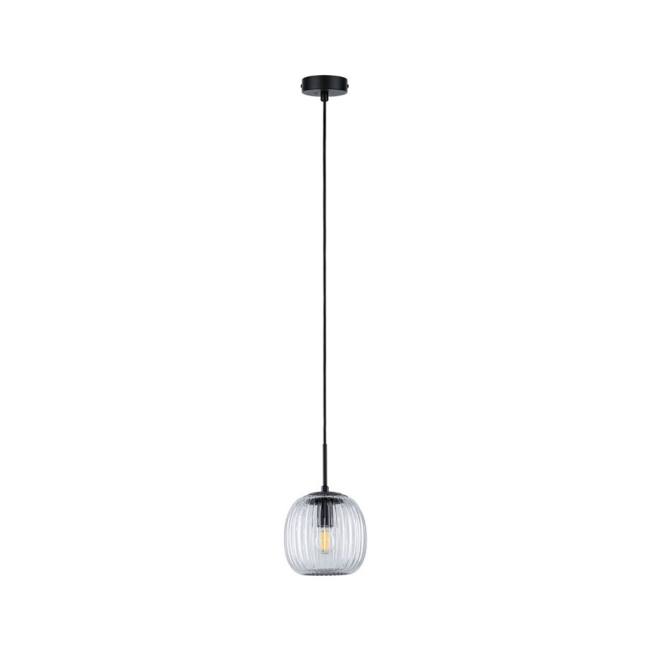 Paulmann Hanglamp Ruya E14 max. 20W Glas, Zwart mat (1 stuk) afbeelding 1