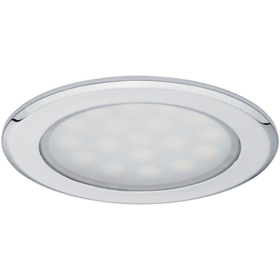 Paulmann Led-inbouwspotje LED Meubel Inbouwlamp rond 2-pack 2x2,5W Chroom (2 stuks) afbeelding 1