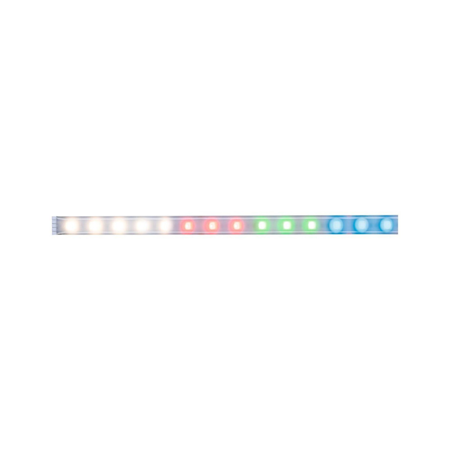 Paulmann Led-strepen MaxLED 500 Strip 1m IP44 Cover 3000K 12W 24V Zilver Kunststof (1 stuk) afbeelding 1