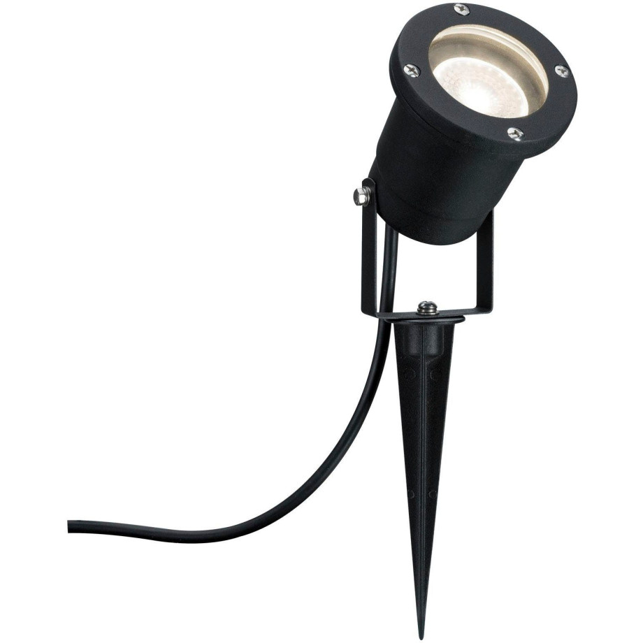 Paulmann Led-tuinlamp Buiten 230V Tuin Spot IP65 GU10 3,5W 230V Zwart Aluminium (1 stuk) afbeelding 1