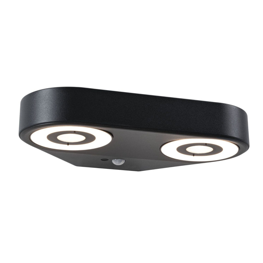 Paulmann Led-wandlamp voor buiten Silma IP44 280x176mm 3000K 2x5,5 / 2x0,7W 2x600lm 230V Aluminium (1 stuk) afbeelding 1