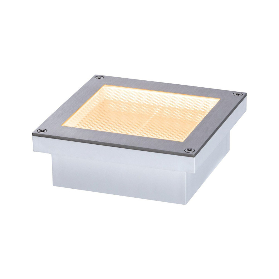 Paulmann Ledinbouwlamp Brick IP67 vierkant 100x100mm 1W 18lm 230V roestvrij staal (1 stuk) afbeelding 1