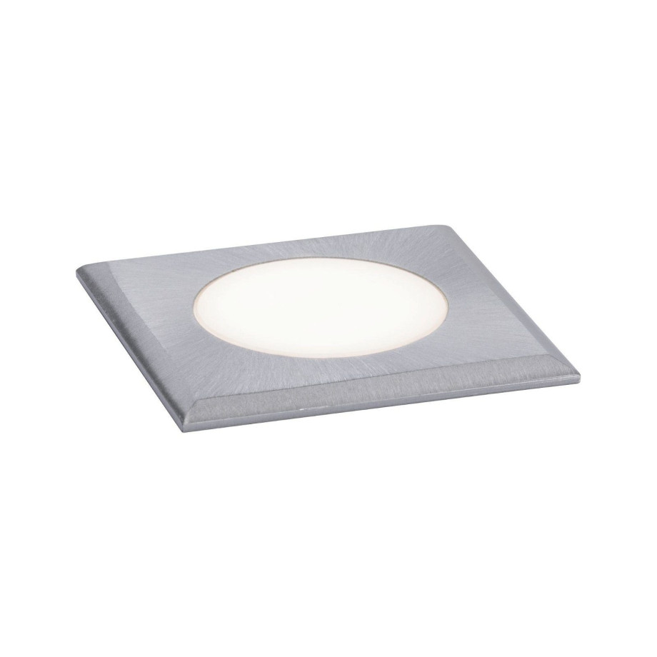 Paulmann Ledinbouwlamp House vierkant 50x50mm 3000K 2W 60lm 230V Geborsteld RVS, Kunststof (1 stuk) afbeelding 1