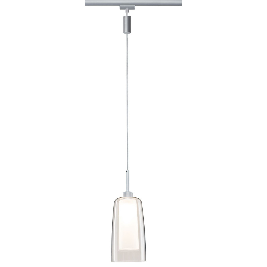 Paulmann Railsysteem-lampen URail Hanglamp Arido II GU10 560lm 5W 2700K 230V Chroom mat, Helder, Satin (1-delig) afbeelding 1