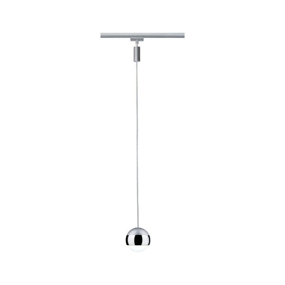 Paulmann Railsysteem-lampen URail Hanglamp Capsule II 440lm 6,3W 4000K 230V Chroom mat, Chroom (1-delig) afbeelding 1