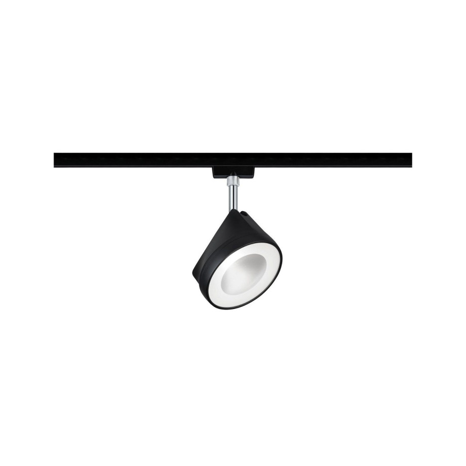 Paulmann Railsysteem-lampen URail rail spot Arena 860lm 14W 4000K 230V Zwart mat, Chroom (1-delig) afbeelding 1