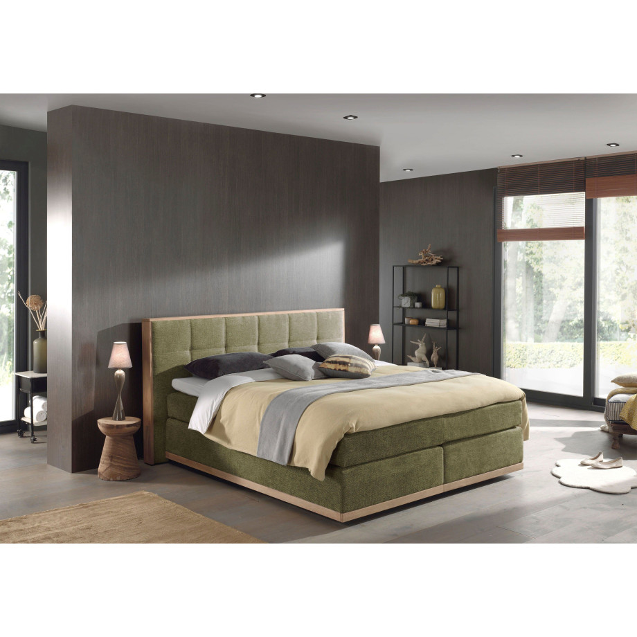 Places of Style Boxspring Vinton van massief eiken, verschillende hardheden (ook h4) (5-delig) afbeelding 1