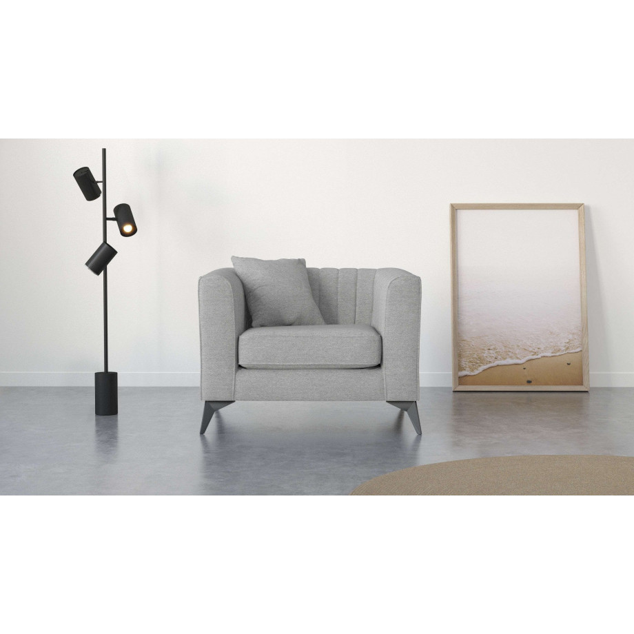 Places of Style Fauteuil Matthew incl. 1 sierkussen, stiksel in het ruggebied, b/d/h: 99/86/74 cm afbeelding 1