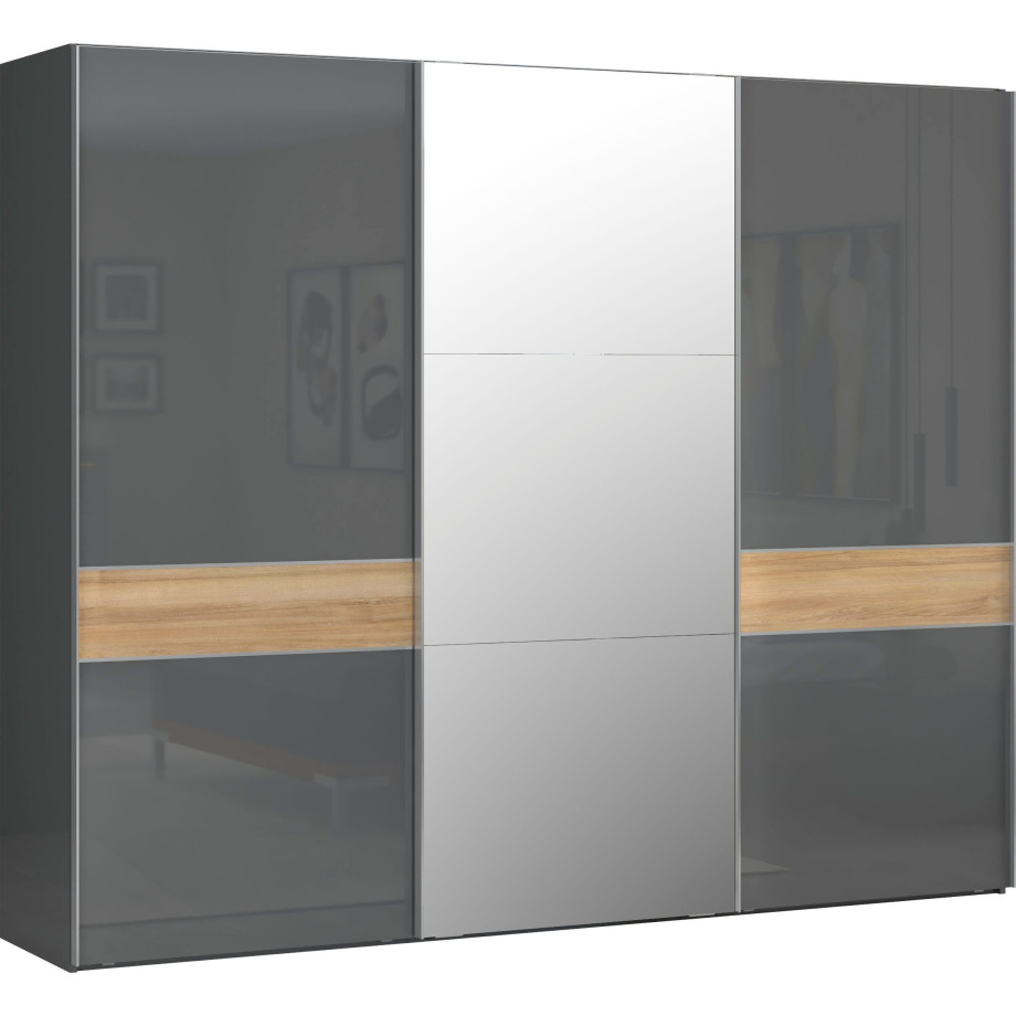 Places of Style Zweefdeurkast Onyx Spiegelkast hoogwaardig UV gelakt, soft-closefunctie afbeelding 1