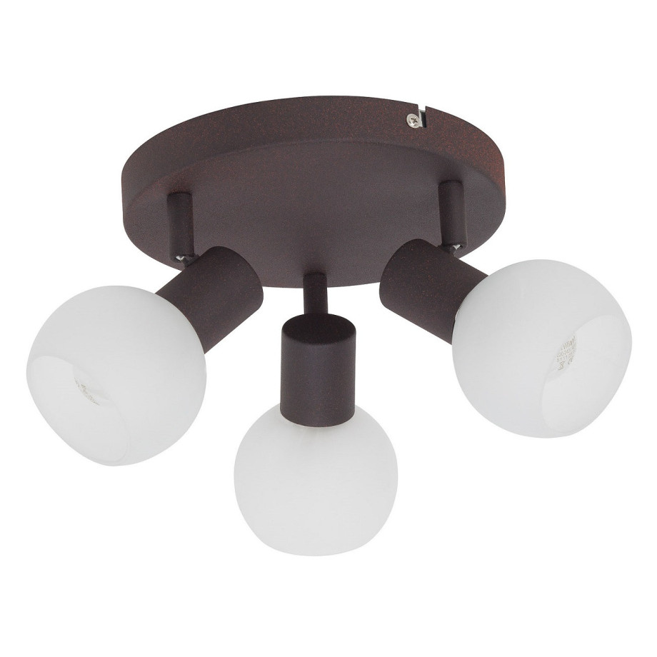 Plafondlamp Gobi 3xE14 max 40Watt in bruin met wit afbeelding 1