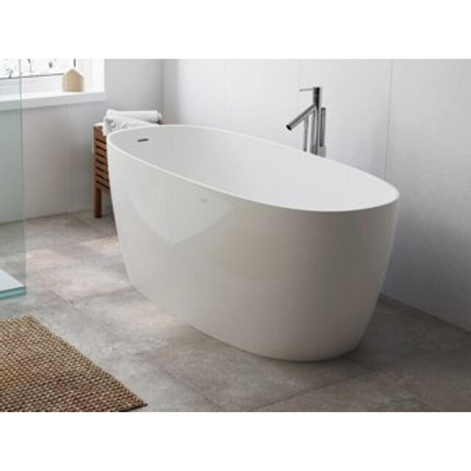 Plieger Ceno vrijstaand bad mineraalsteen met geïntegreerde overloop 160x70x61 cm mat wit 628100161133 Plieger Ceno vrijstaand bad mineraalsteen met geïntegreerde overloop 160x70x61 cm mat wit 628100161133 afbeelding 1