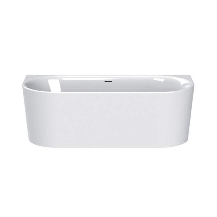 Plieger Kansas Halfvrijstaand bad - 155x80x60cm - met slotoverloop - met af- en overloopgarnituur - met poten - acryl - wit 0100-235 Plieger Kansas Halfvrijstaand bad - 155x80x60cm - met slotoverloop - met af- en overloopgarnituur - met poten - acryl - wit 0100-235 afbeelding 1