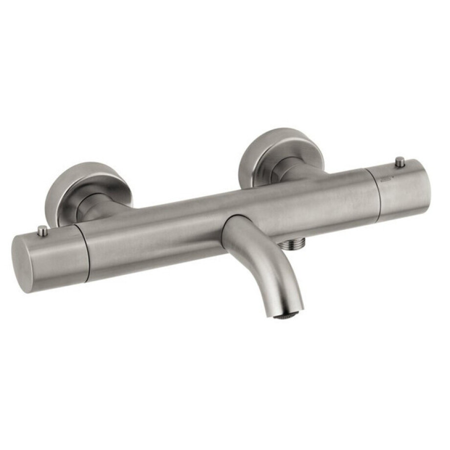 Plieger Napoli badkraan thermostatisch met omstel met koppelingen cool body RVS CI31306NK afbeelding 1
