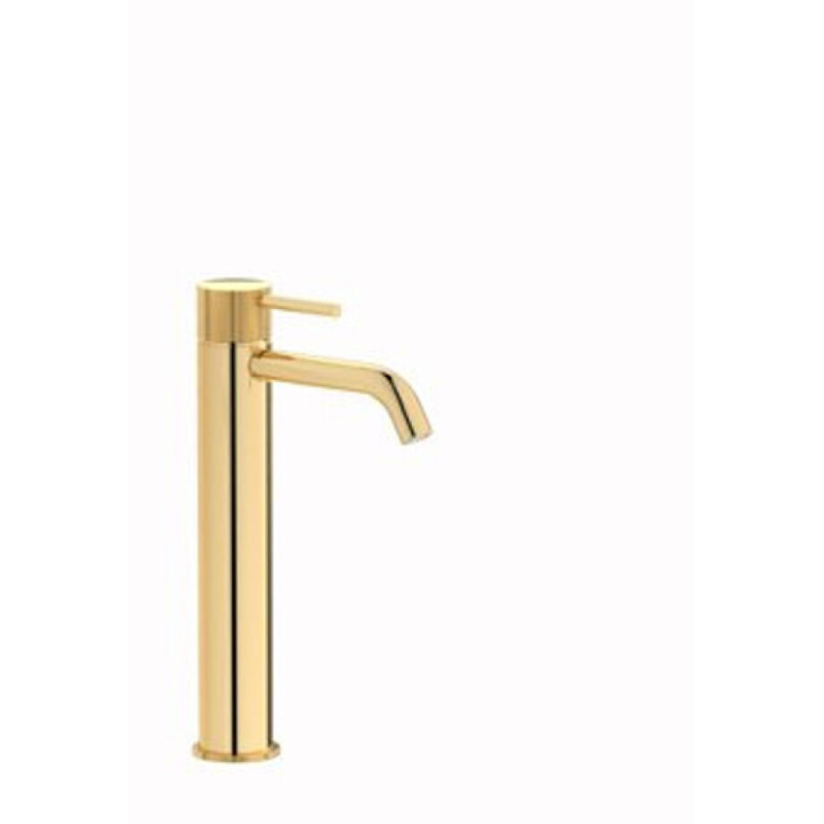 Plieger Roma wastafelkraan verhoogd met waste 27.2cm goud ID202R GOLD afbeelding 1