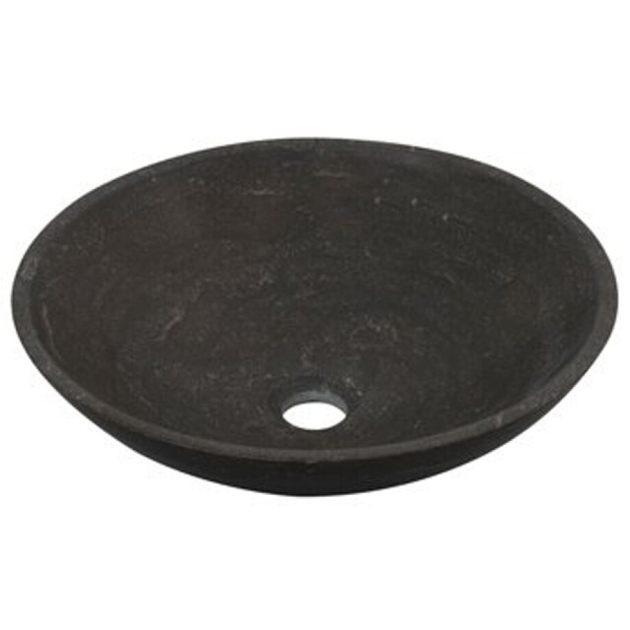Plieger Stone waskom opbouw Ø40x12cm zwart R4012BS-P118 Plieger Stone waskom opbouw Ø40x12cm zwart R4012BS-P118 afbeelding 1