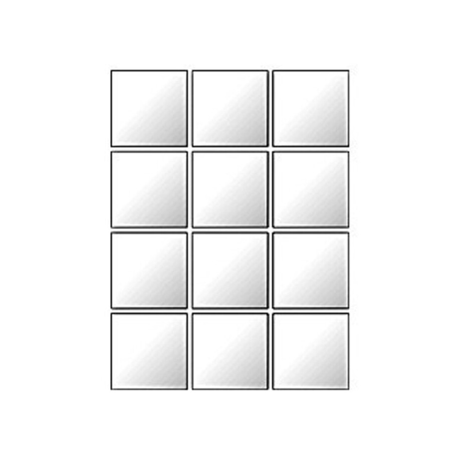 Plieger Tiles 3mm tegelspiegel per 12 stuks met kleefstrips 15x15cm brons PL PL4350004 afbeelding 1