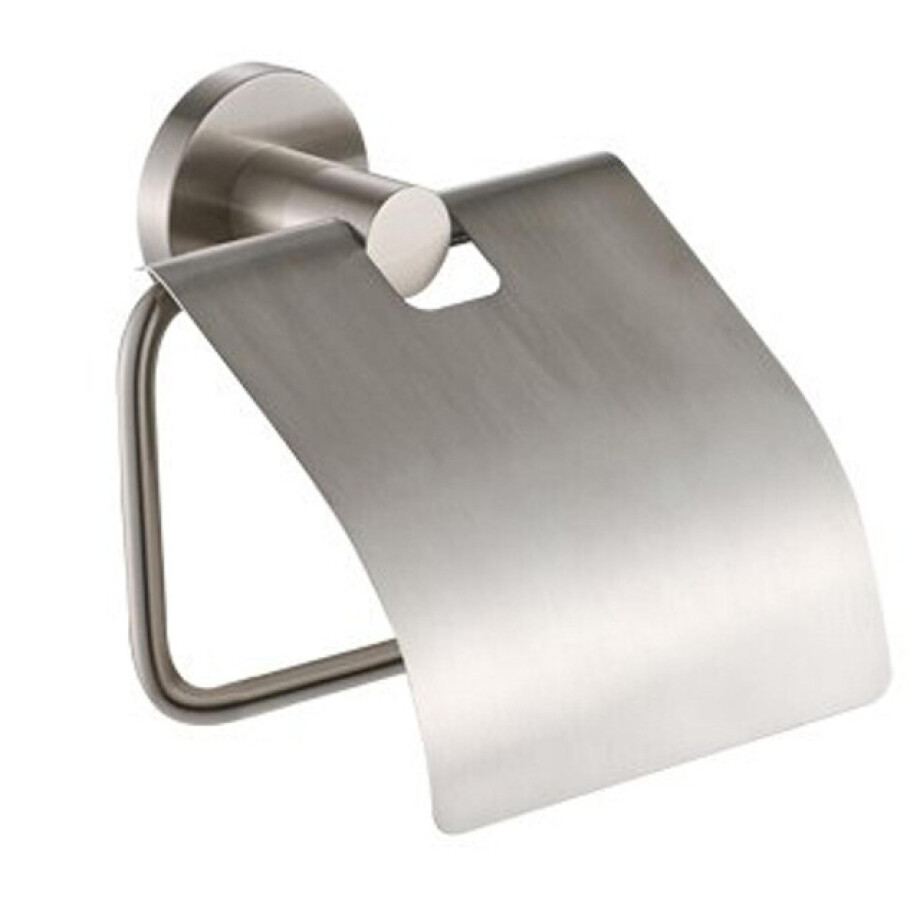 Plieger Vigo closetrolhouder m. klep RVS brushed 4784407 Plieger Vigo closetrolhouder m. klep RVS brushed 4784407 afbeelding 1