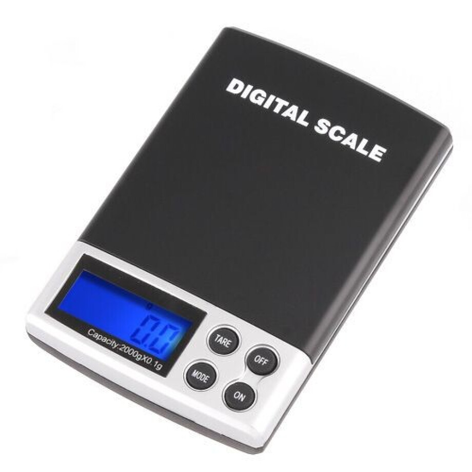 XIB Mini precisie weegschaaltje / keuken weegschaal - 0,1 tot 2000 gram afbeelding 1