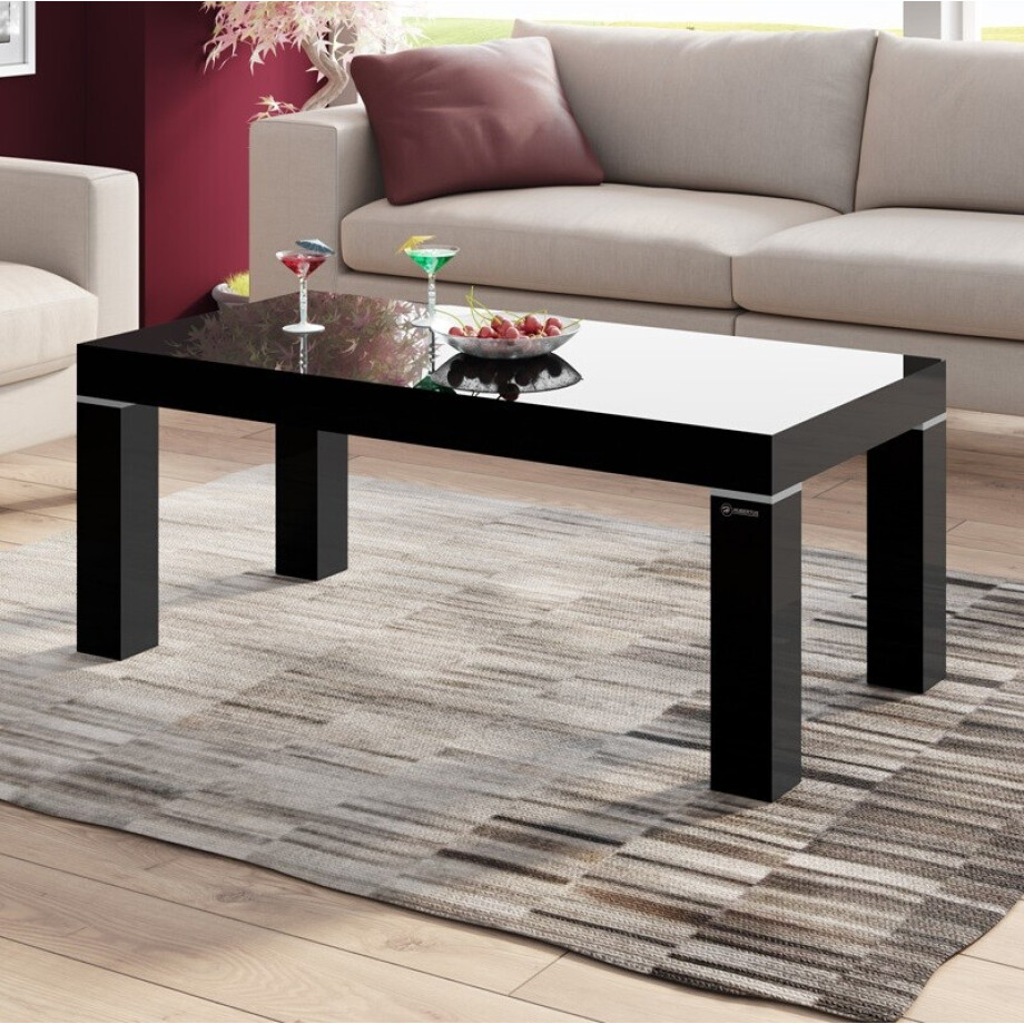 Salontafel PR 120 cm breed in hoogglans zwart afbeelding 1