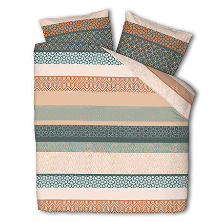 Dekbedovertrek Katoen - Benthe - Tweepersoons (200x200 Cm) - Meerkleurig Katoen - Strepen - Presence - Dekbed-Discounter.nl afbeelding 1