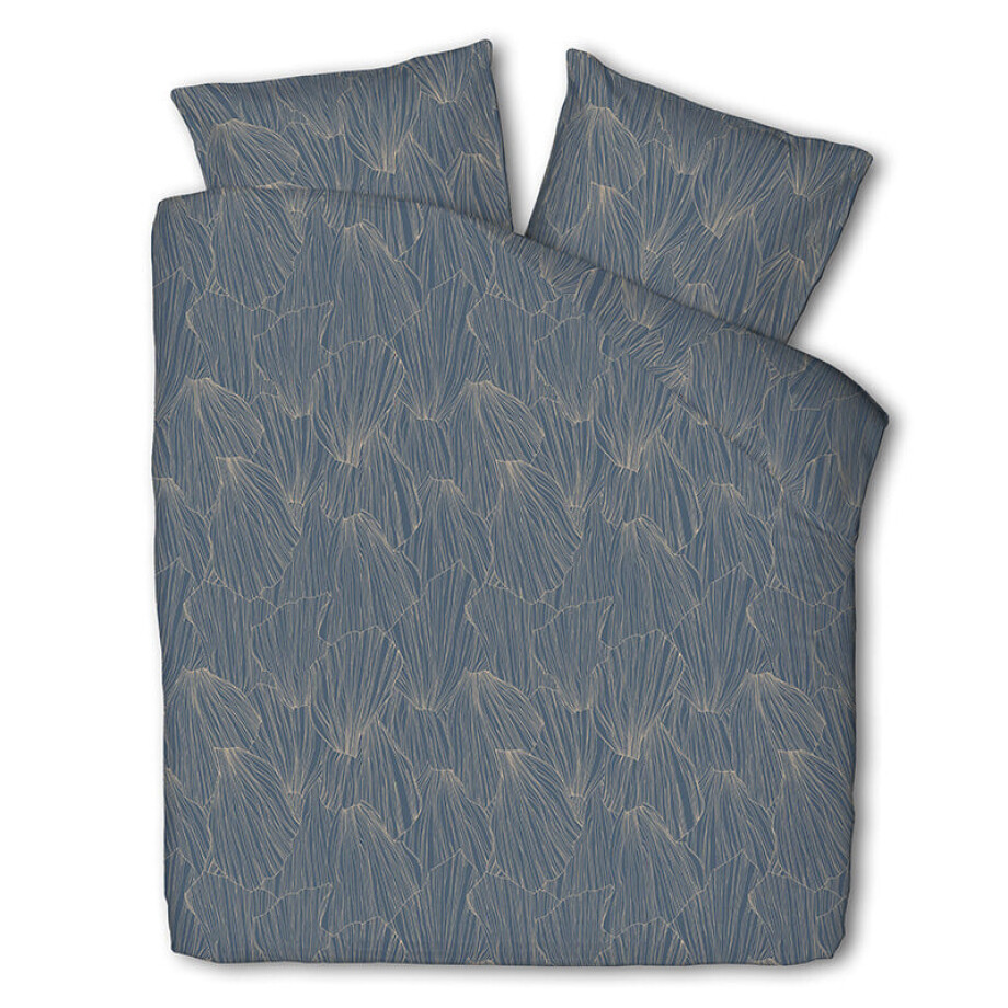 Dekbedovertrek Katoen - Mushroom - Tweepersoons (200x200 Cm) - Blauw Katoen - Patroon - Presence - Dekbed-Discounter.nl afbeelding 1