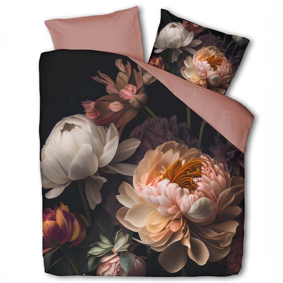 Dekbedovertrek Katoen - Sofia Red - Tweepersoons (200x200 Cm) - Meerkleurig Katoen - Bloemen - Presence - Dekbed-Discounter.nl afbeelding 1