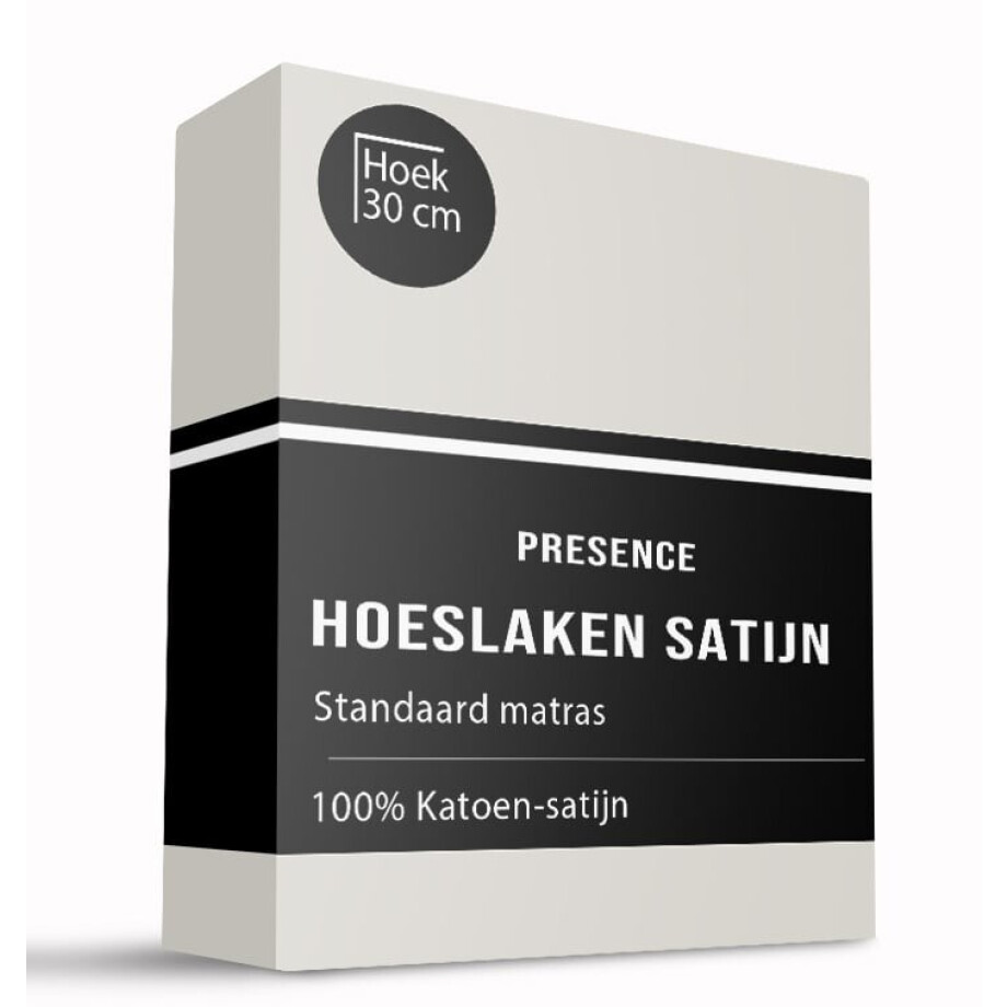 Hoeslaken Katoen Satijn 90x200 Cm Creme Ademend & Zacht Presence - Dekbed-Discounter.nl afbeelding 