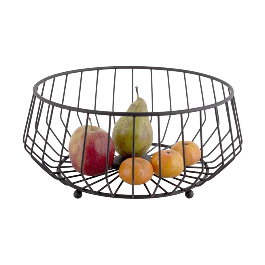 Linea fruitmand zwart - Ø 30 cm afbeelding 1