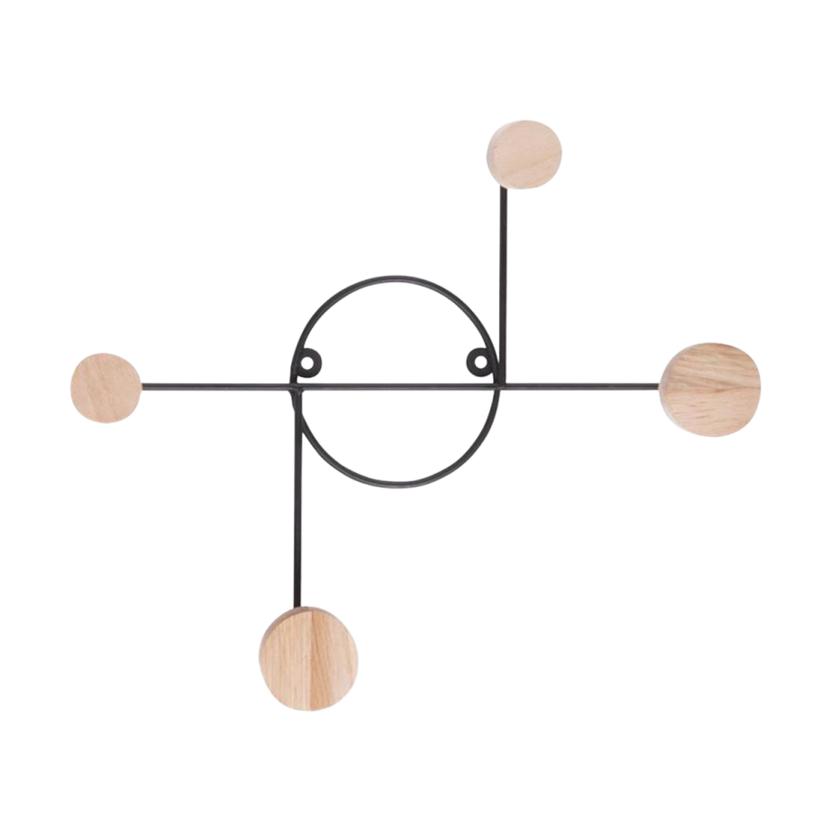 Universe wandkapstok - Enkel - Zwart Universe wandkapstok - Enkel - Zwart afbeelding 1