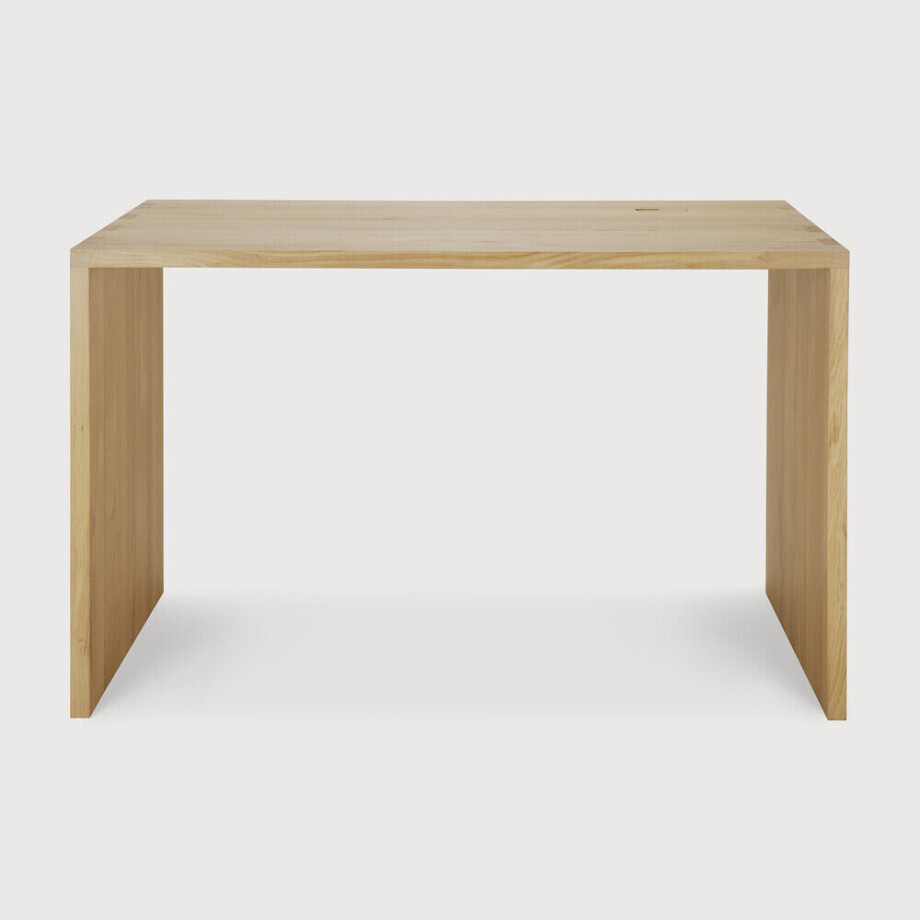 Ethnicraft Bureau 'U' Gevernist Eikenhout, 140 x 70cm, kleur Naturel afbeelding 