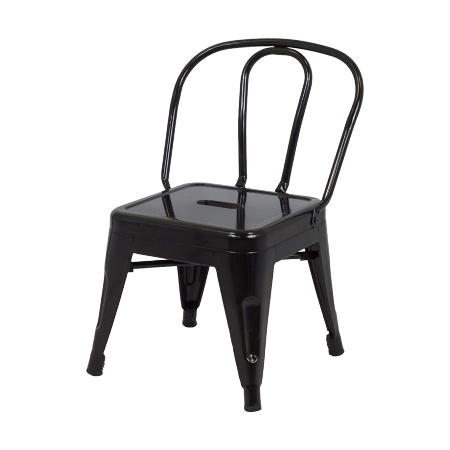 Metalen kids krukje zwart Metalen kids krukje zwart afbeelding 1