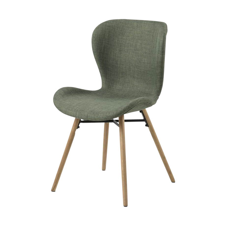 Fem gestoffeerde eetkamerstoel groen Fem gestoffeerde eetkamerstoel groen afbeelding 1