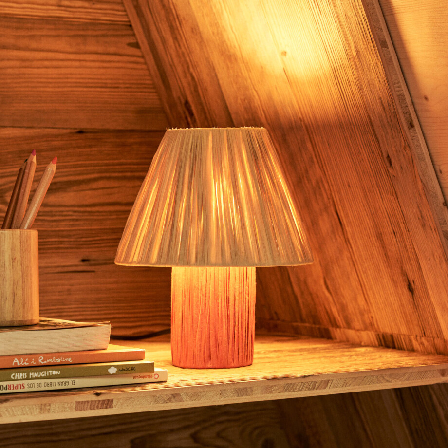 Kave Home Tafellamp 'Pulmi' Raffia, 25cm hoog Kave Home Tafellamp 'Pulmi' Raffia, 25cm hoog afbeelding 1