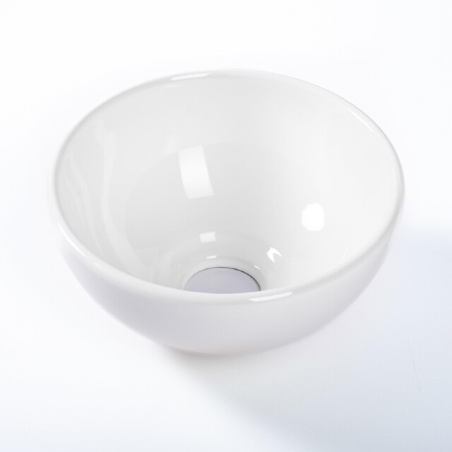 QeramiQ Dely Waskom - 20x20x9cm - keramiek - rond - glans wit SW1102400 afbeelding 1