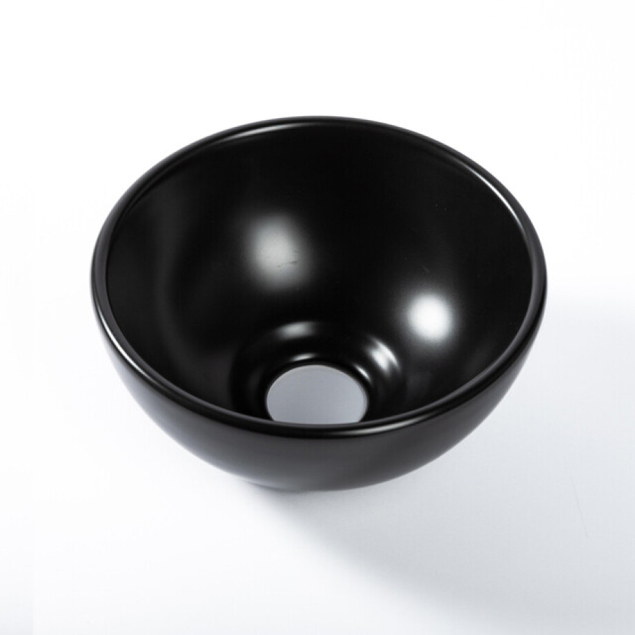 QeramiQ Dely Waskom - 20x20x9cm - keramiek - rond - mat zwart SW1102404 QeramiQ Dely Waskom - 20x20x9cm - keramiek - rond - mat zwart SW1102404 afbeelding 1