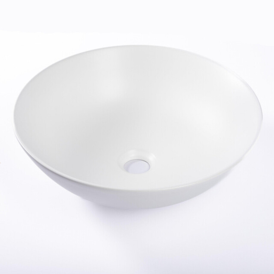 QeramiQ Dely Waskom - 40x15cm - keramiek - rond - mat wit SW1102403 QeramiQ Dely Waskom - 40x15cm - keramiek - rond - mat wit SW1102403 afbeelding 1