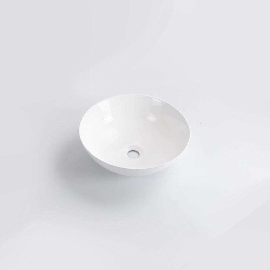 QeramiQ Dely Waskom - 40x40x15cm - rond - keramiek - glans wit SW1102401 QeramiQ Dely Waskom - 40x40x15cm - rond - keramiek - glans wit SW1102401 afbeelding 1